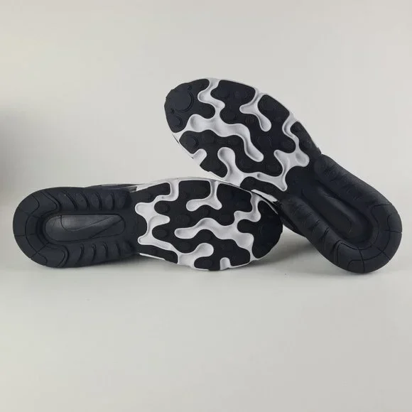 Nike Air Max 270 React Black Running Sneakers Athletic Mens Shoes - Picture 8 of 11